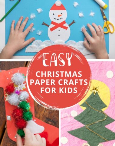 All types of cool paper Christmas craft images with text overlay , Easy Chrsitmas Paper Crafts.