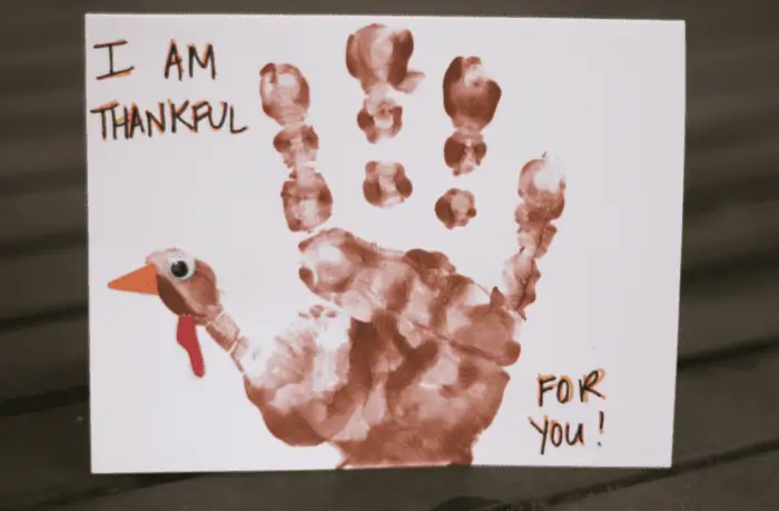 turkey thank you card