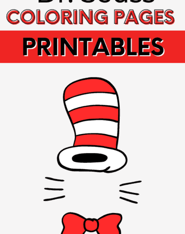 This image is of the Cat in the Hat, hat and whiskers image with text overlay.