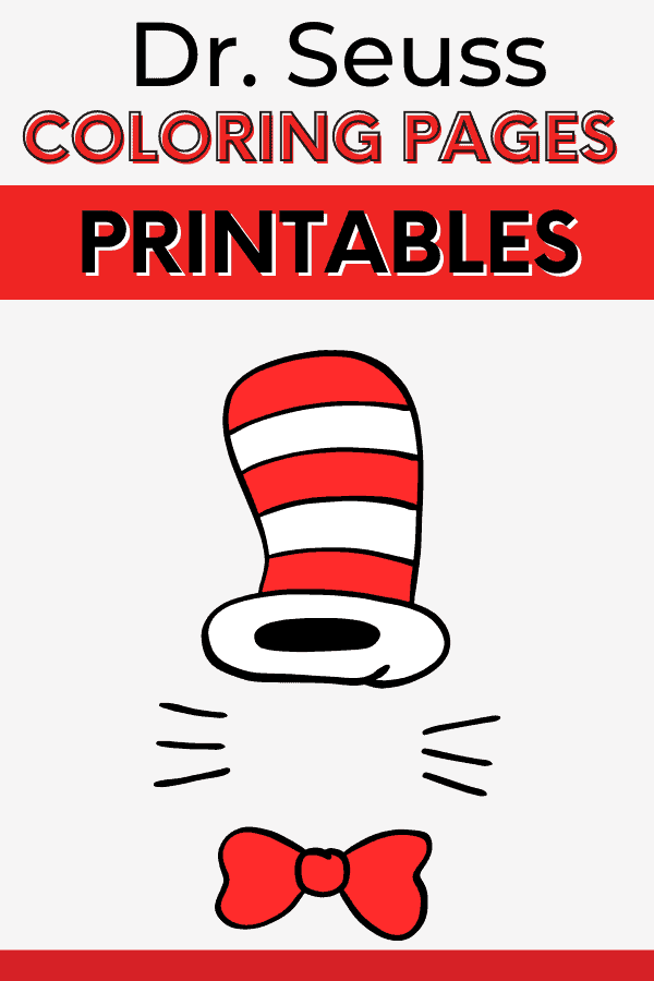 This image is of the Cat in the Hat, hat, bow, and whiskers image with text overlay.
