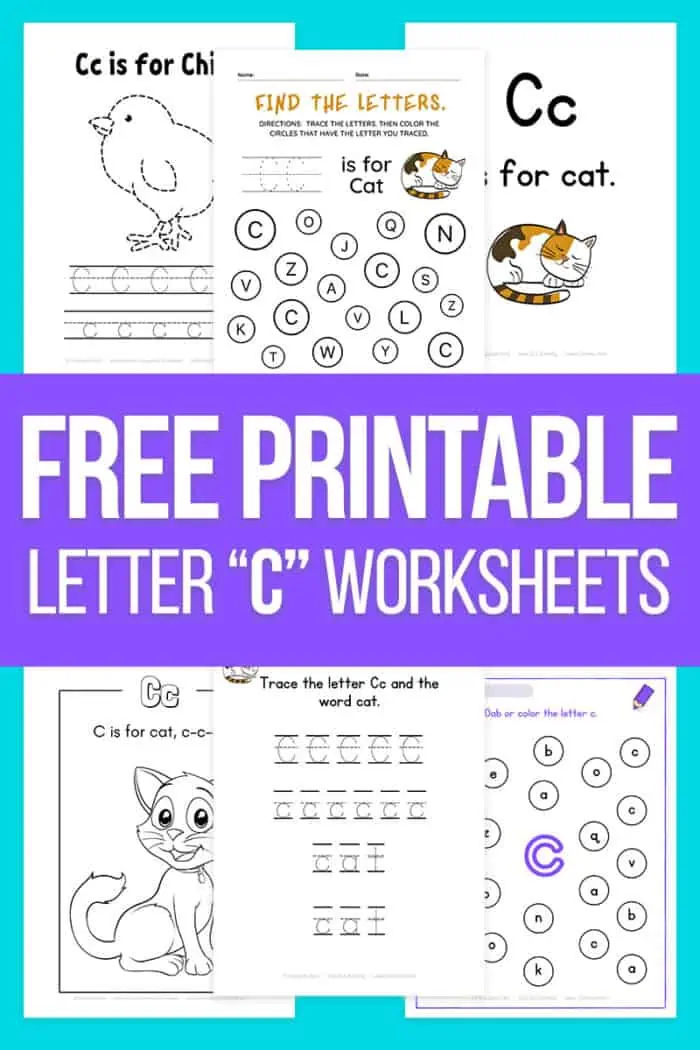 Free printable letter c worksheets