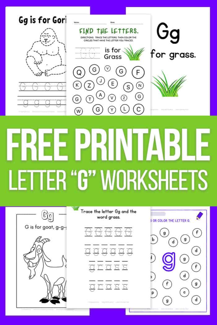 Letter G Worksheets and Printable Activities for Learning the Alphabet