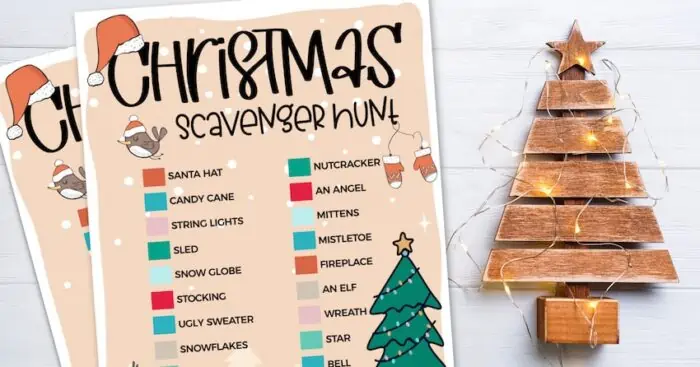 Christmas Scavenger Hunt Printable Checklist