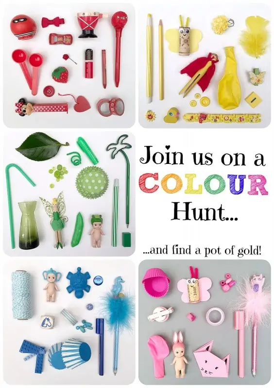 Join us on the Rainbow Color Hunt you may just find a pot of GOLD