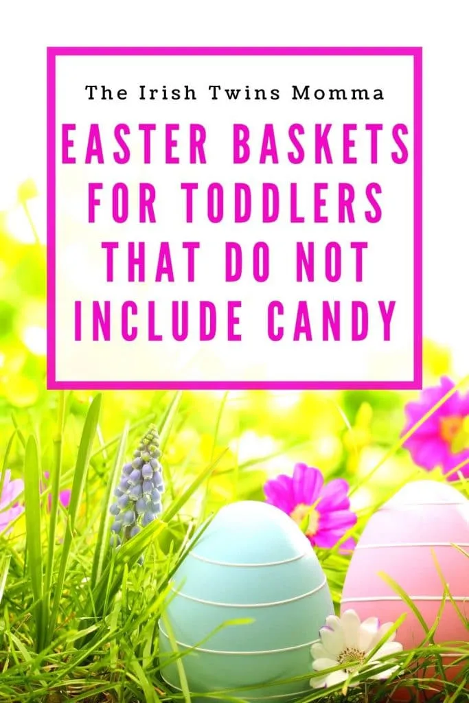 easter baskets for toddlers that do not include candy with picture of eggs in grass with flowers