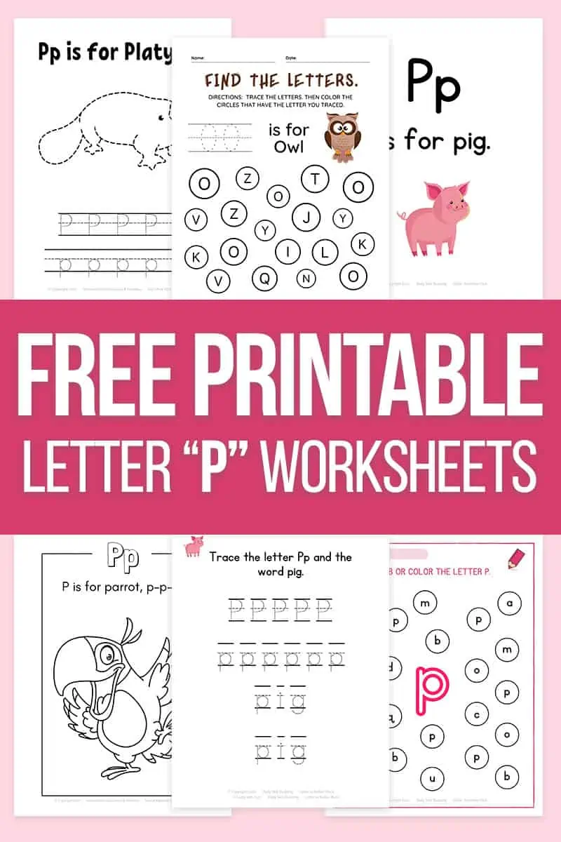 Free printable letter p worksheets