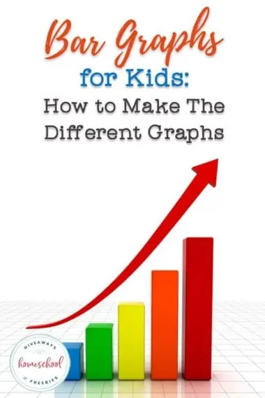 A colorful ascending bar graph on a white background with text overlay title Barg Graphs for Kids: How to Make The Different Graphs