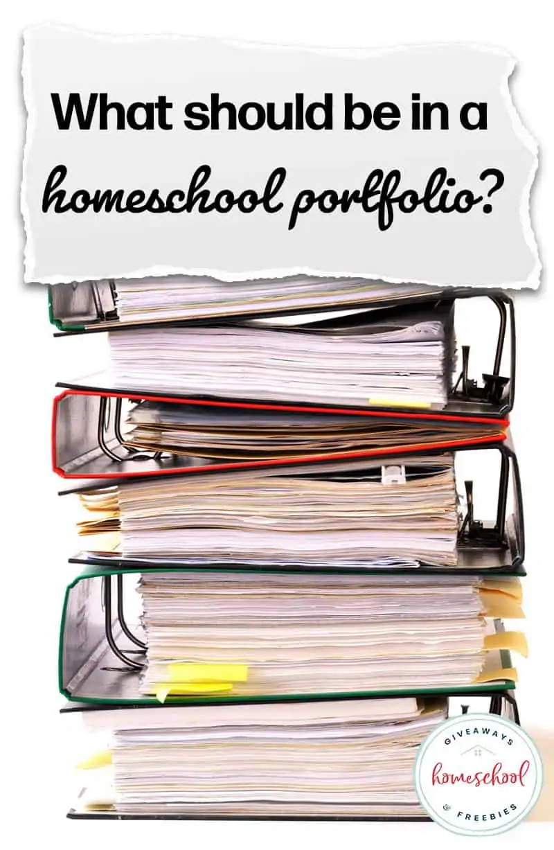What should be in a homeschool portfolio?