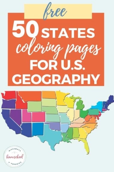 Free 50 States Coloring Pages for U.S Geography
