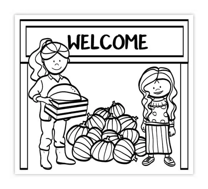 pumpkin patch coloring page
