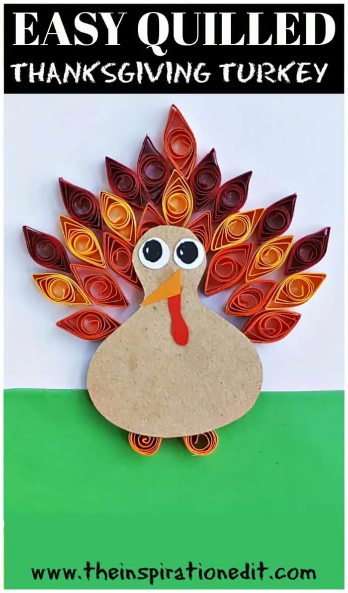 paper quilled turkey craft