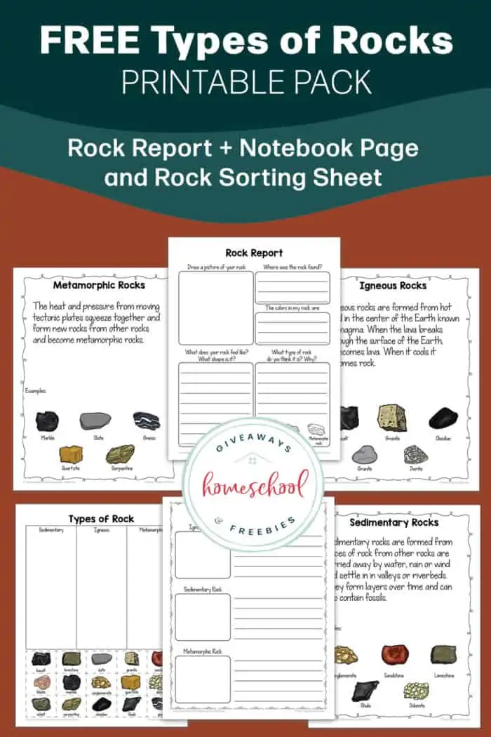 3 types of rocks worksheets