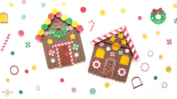 gingerbread ornament from popsicle sticks