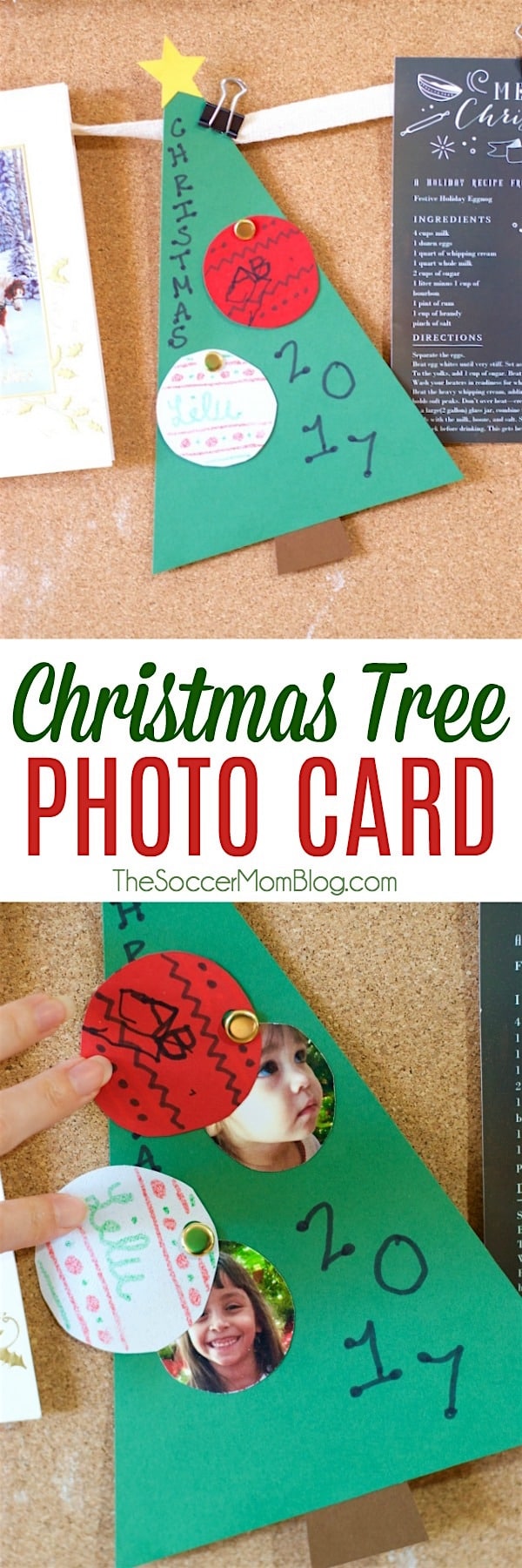 construction paper Christmas tree card