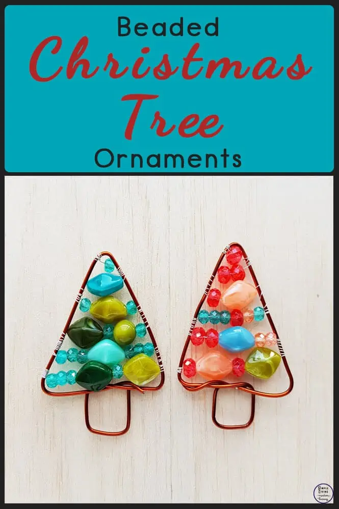 beaded tree ornaments