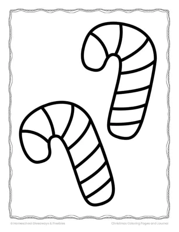 candy cane coloring sheet