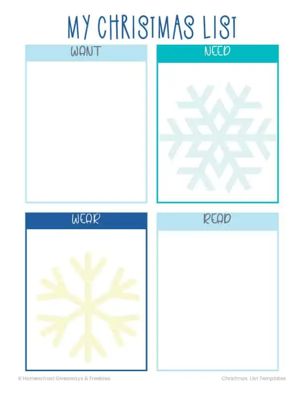 35 Christmas List Templates You Can Print for Free