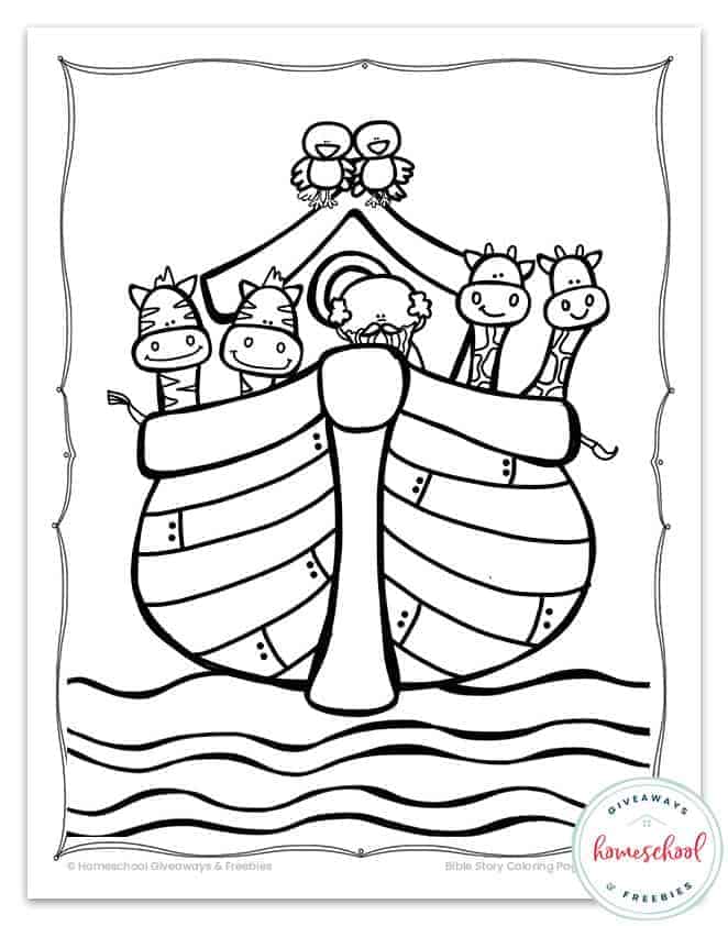 noah's ark coloring page