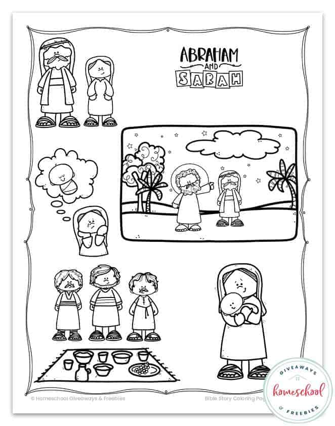 Abraham and Sarah coloring page