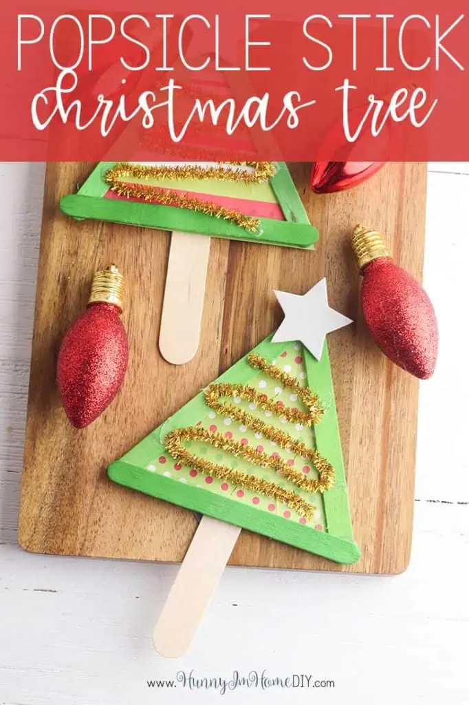 popsicle stick Christmas trees