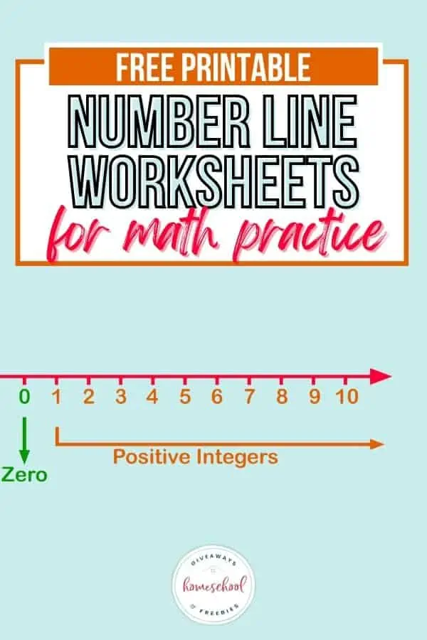 Free Printable Number Line Worksheets for Math Practice text with image of number line