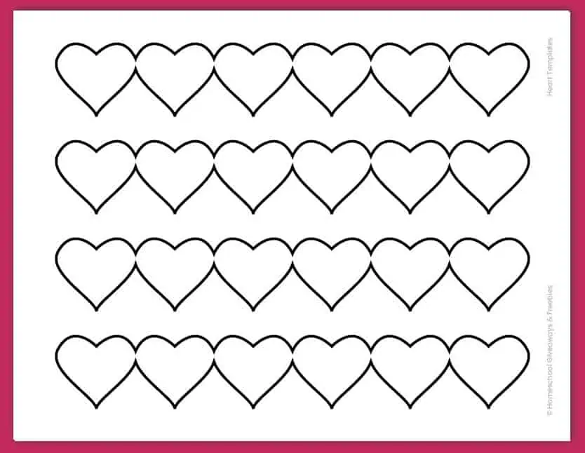 linked hearts template