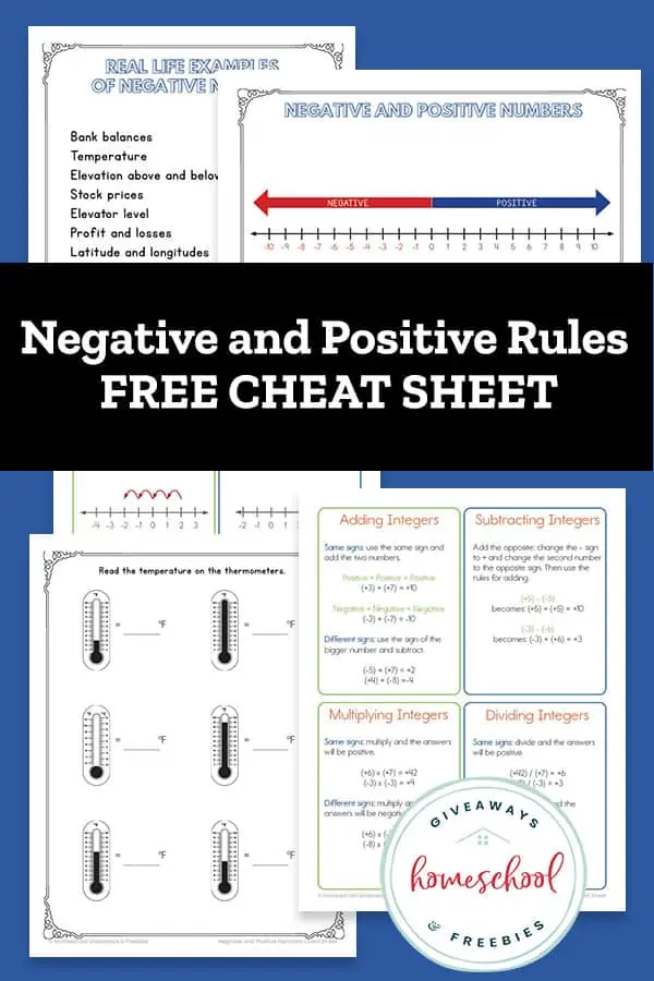 negative and positive rules cheat sheet