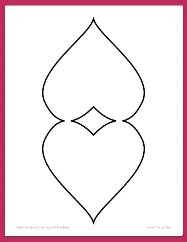 simple heart template to fold