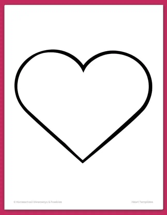 single heart template