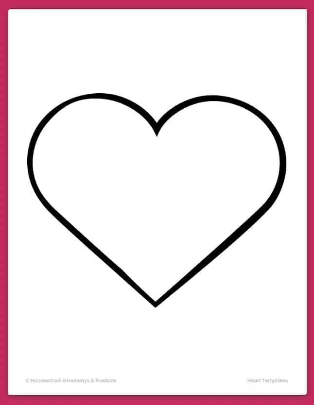 30 Free Heart Templates to Print, Color or Cut Out