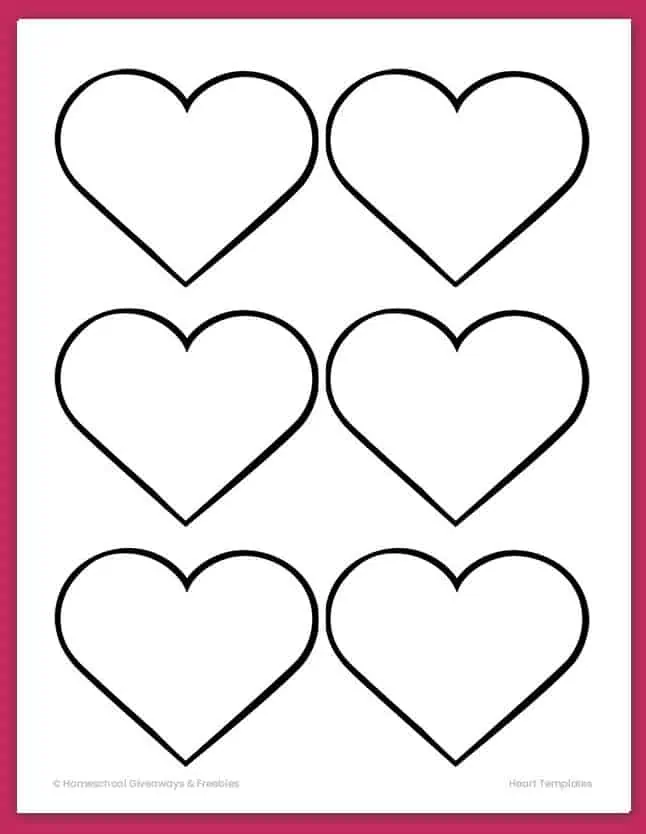 six hearts template