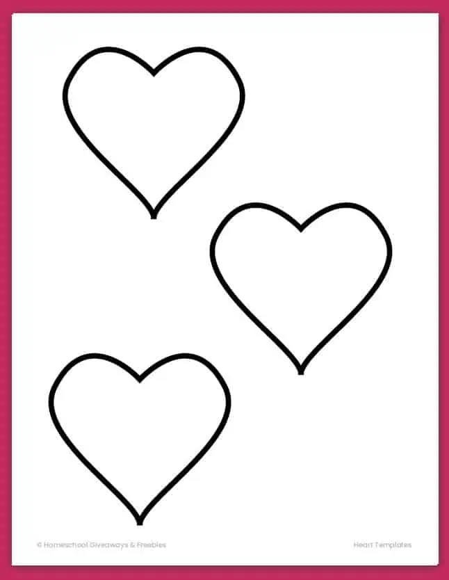 three hearts outline