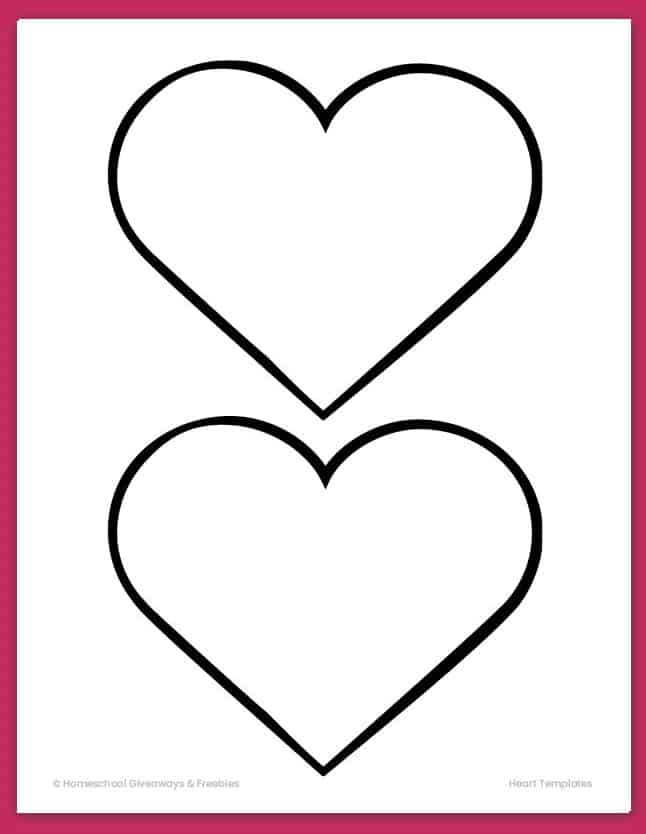 two simple hearts outline