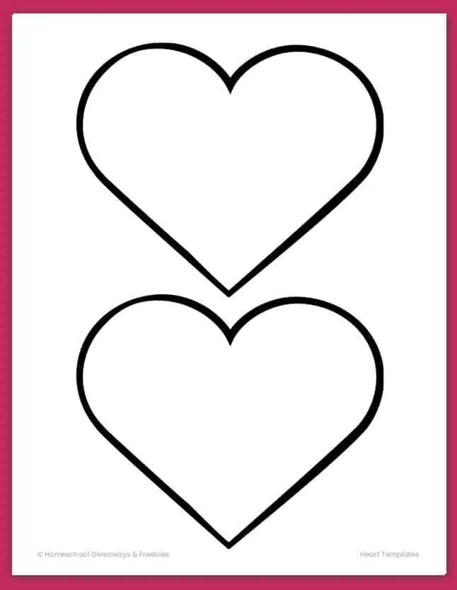 two simple hearts outline
