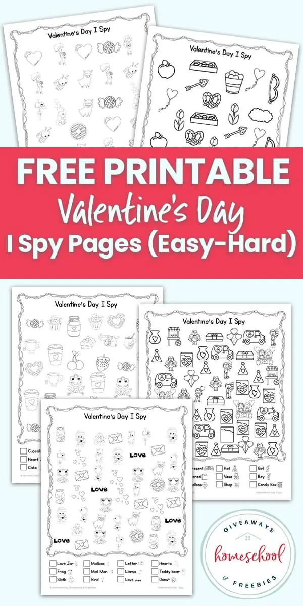 Valentine's Day I Spy Pages