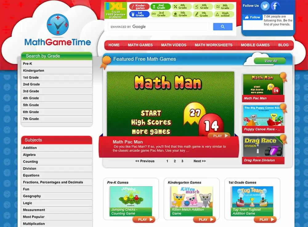 Math Game Time