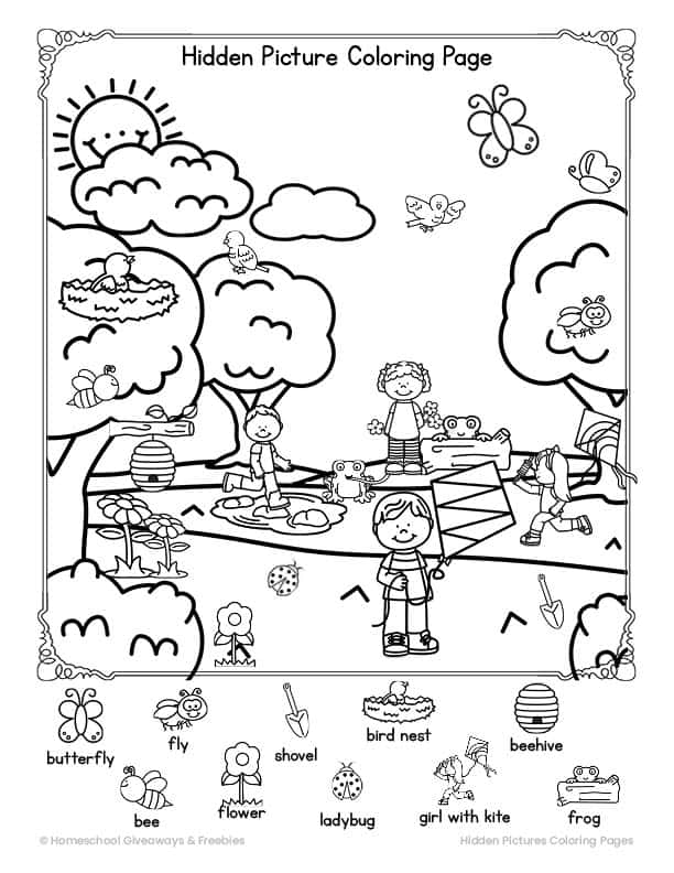 Hidden Pictures Page