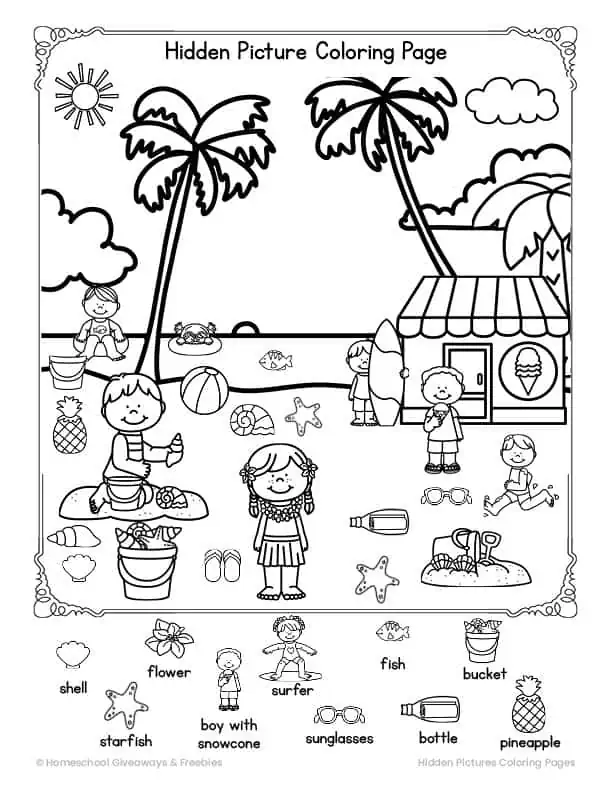Free Hidden Pictures Printable Activities For Kids 48 OFF