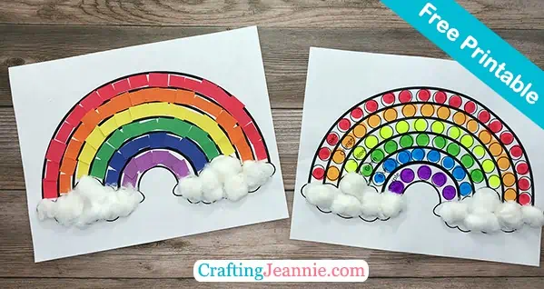 printable rainbow crafting template