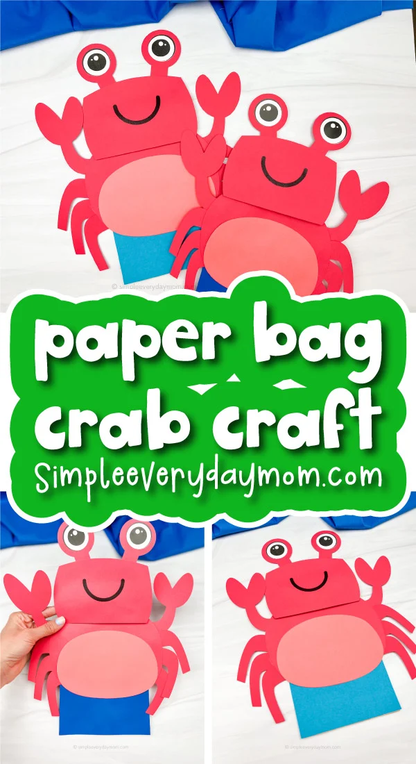 paper bag crab craft