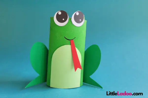 cardboard tube frog craft