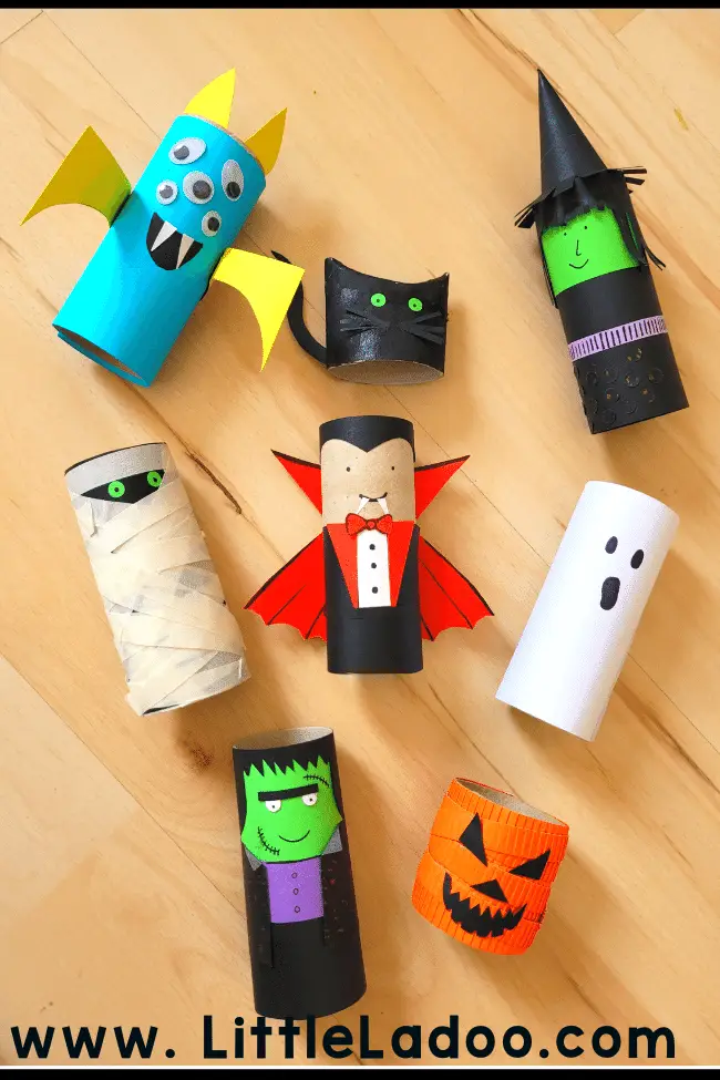 toilet paper tube Halloween crafts for kids