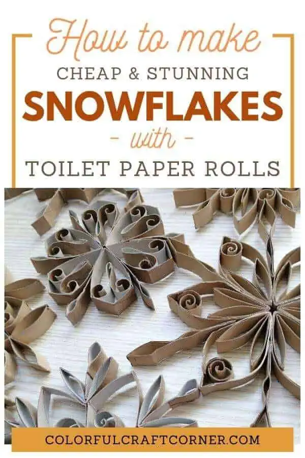 snowflake TP tube craft for kids