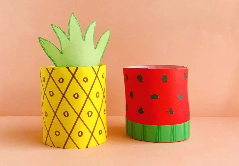 watermelon and pineapple craft
