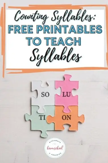 Counting Syllables: Free Printables to Teach Syllables