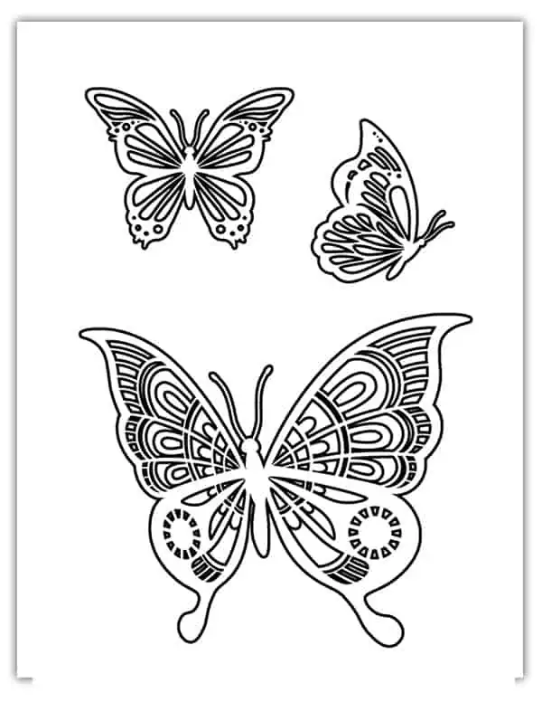 simple butterfly templates
