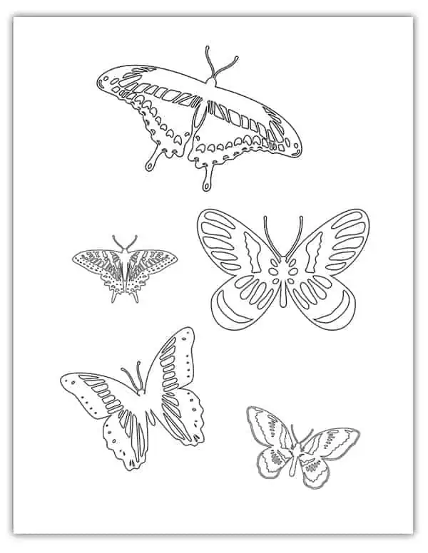 printable butterfly shapes to download