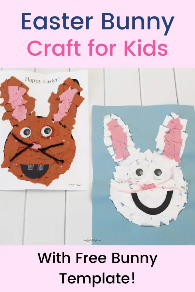 Easter bunny construction paper craft