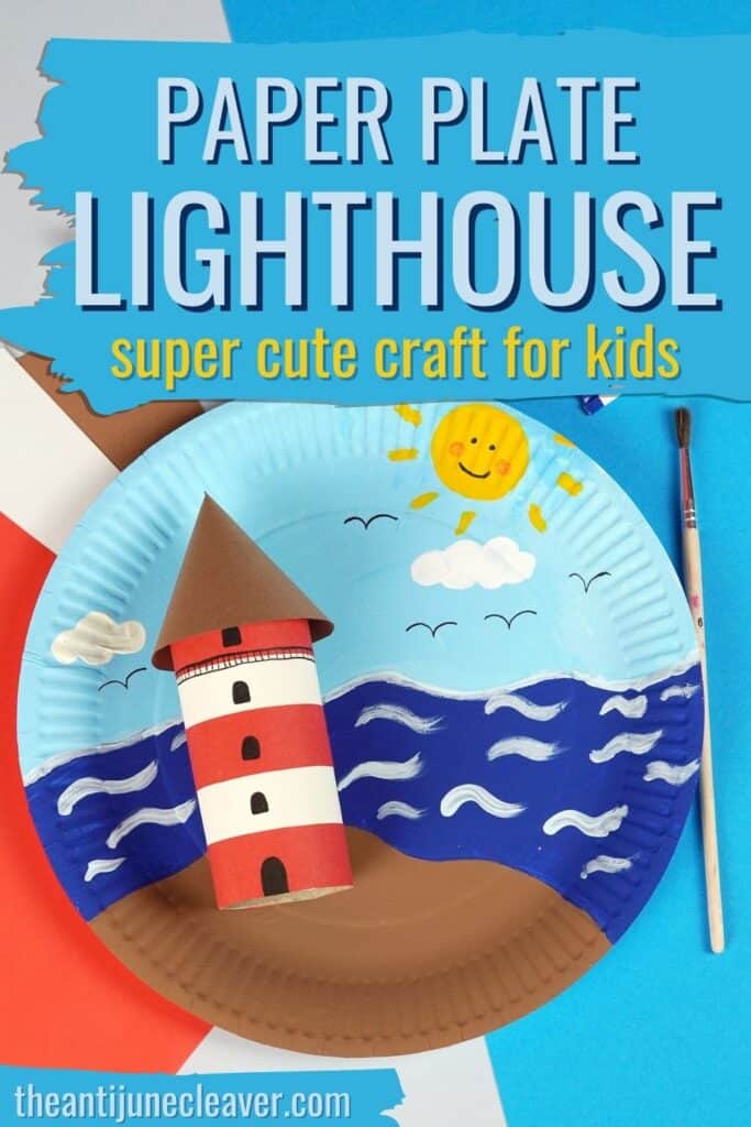 paper plate lighthouse