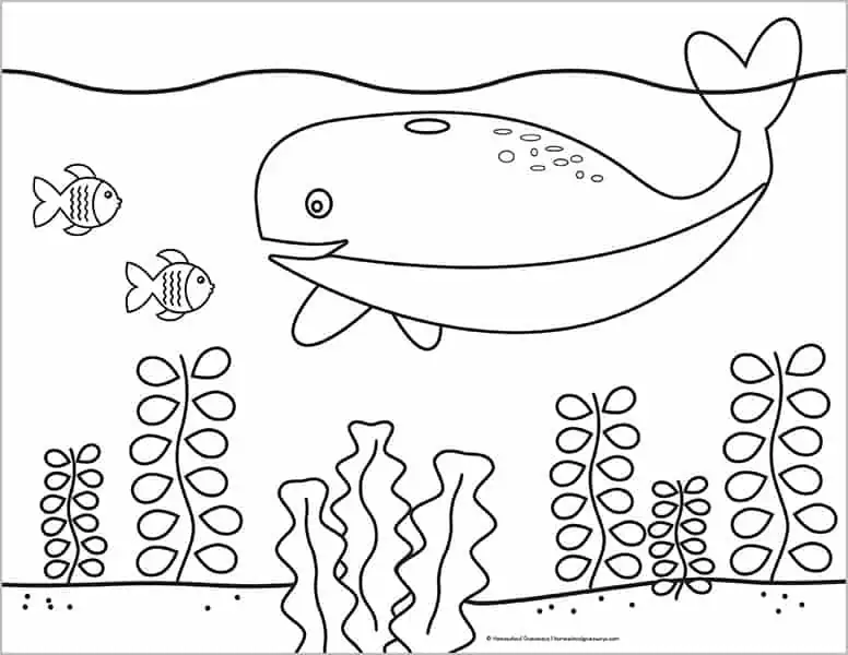 sea creatures coloring sheet